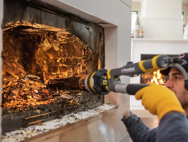 Professional chimney cleaning by Rockland Chimney Sweep in Rockland, MA