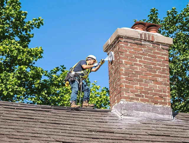 Rockland Chimney Sweep performing an inspection with advanced tools in Rockland, MA