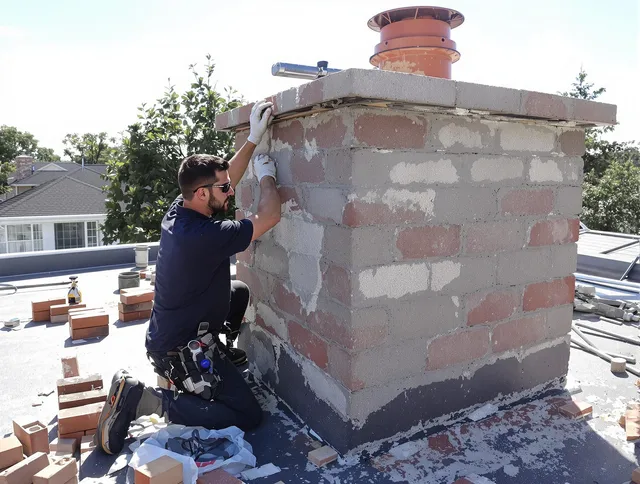 Advanced chimney repair process by Rockland Chimney Sweep in Rockland, MA