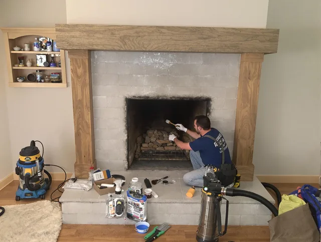 Detailed creosote removal process by Rockland Chimney Sweep in Rockland, MA